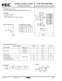 Datasheet KRC109S manufacturer KEC